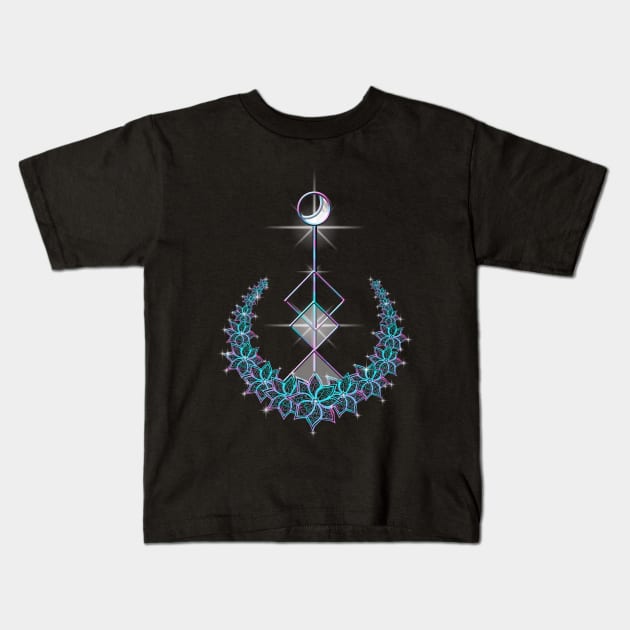 Moon Flower Kids T-Shirt by Astrablink7